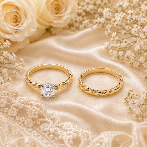 Elegantes twist solitär - elegantes, braut