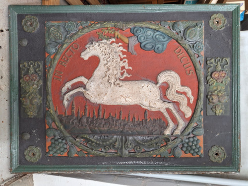 Alte gusseiserne ofenplatte - alte,
