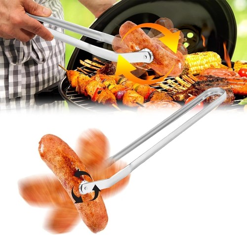 Bbq grillzange drehbar 38cm - drehbar,