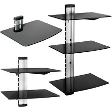 DVD HIFI Glas Regal Media Konsole TV Wandhalterung Wandregal Ablage Schwarz Neu