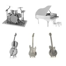 3D Metall Puzzle, Musikinstrumente, Konstruktionsspielzeug Bausatz Beschäftigung