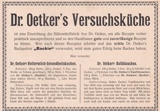 Dr. Oetker original Werbung, Reklame von 1913  Dr. A. Oetker Fabrik - Bielefeld