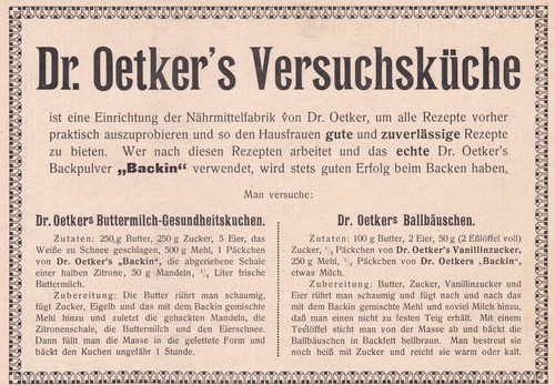 Oetker original werbung - dr.,
