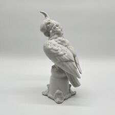 Antike Schaubach Porzellan Figur Papagei Vogel Signiert Art Deco 1940er Kakadu