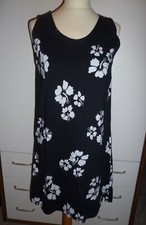 CARIBELLE BATIK Kleid Strandkleid Hand Made St. Lucia Karibik schwarz/weiß S 38