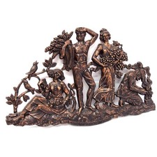 Wandbild Die vier Jahreszeiten Arbeit aus Metall 46 cm Außen Dekoration Hauswand