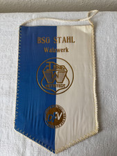 DDR Fußball Wimpel     BSG  STAHL  WALZWERK  HETTSTEDT     DFV  Verband der DDR