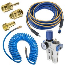 RQS Druckluft Wartungseinheit Druckluftschlauch Spiralschlauch Schnellkupplungen
