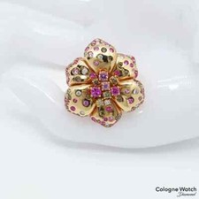 Floraler Ring mit Brillant und