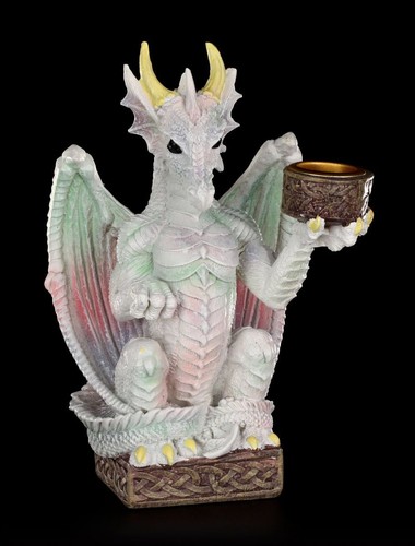 Regenbogen drache hält kerze - regenbogen,