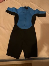 Decathlon Neoprenanzug Schwimmanzug Kinder, Größe 152, Blau, Kurzarm