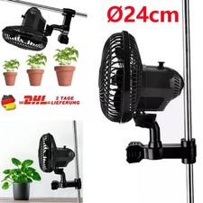 Pflanzen Grow Clip Ventilator Ø24cm mit 2 Stufen Umluftventilator für Growbox