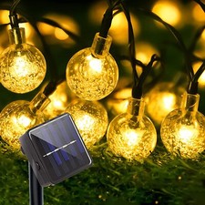 Solar CozyHome 6m Lichterkette Kugeln 30 LEDs Timer warmweiß Solar