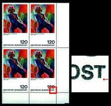 823 I ** Plattenfehler (Ernst Ludwig Kirchner, 120 Pf.) Eckrand-Viererblock