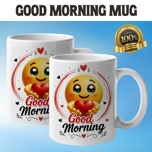 Guten morgen emoji tasse - morgen,