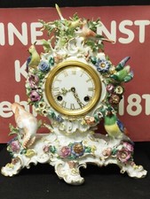 GROßE MEISSEN UHR MIT VÖGEL