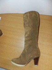 Högl  DAMENSTIEFEL außen Wildleder innen  Lamfmell Gr. 37  Absatz ca. 7,5cm