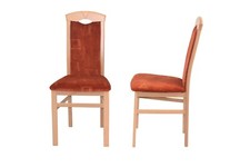 2er Set Stühle Velour-Stoff