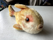 Steiff Fisch - alt - Stoff - gelb/orange - gebraucht