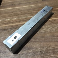 1x Alu  Aluminium Reststück  Flach, Vierkant 50  x 50 x 376 mm lang  (A-09)