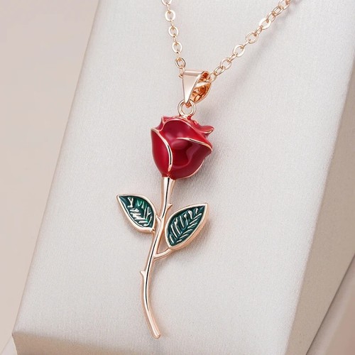 Luxus halskette rose - rose, rosen