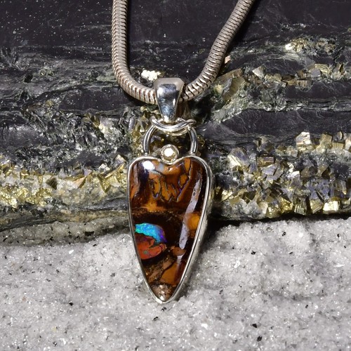 Boulder opal anhänger - opal, anhänger,