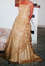 LANGES KLEID ZEREMONIE BRAUT ZEUGE BRAUT BRAUTJUNGFER + BOLERO + STOLA 