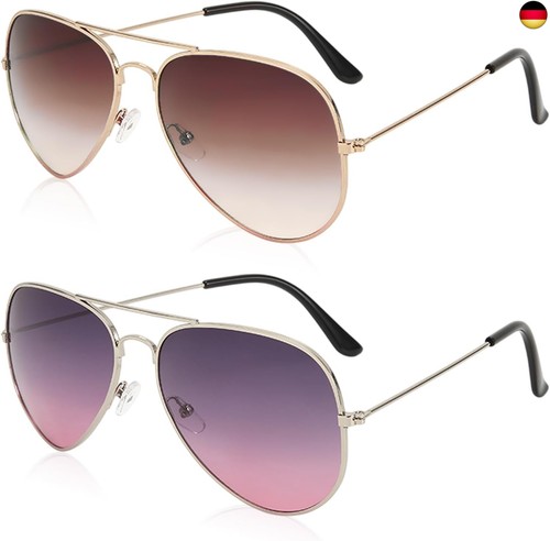 Paar pilotenbrille mit - 2,