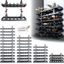 Weinregal stapelbar Wein Flaschen Regal stehend Ständer Kunststoff Weinschrank