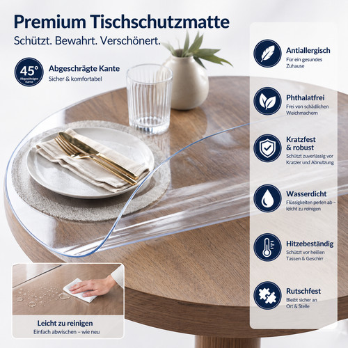 Tischmatte rund tischschutz - tischmatte,
