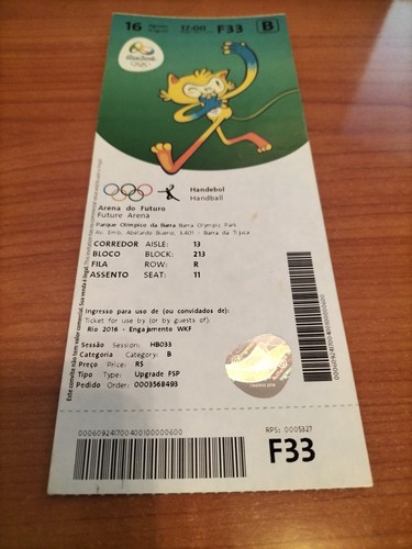 Used ticket olympic - used,