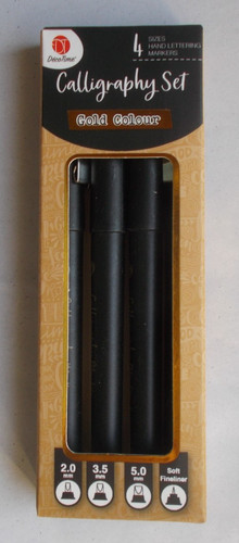 Kalligrafie stifte set gold - kalligrafie,