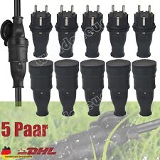 10 x Schuko Kupplung Vollgummi