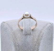 Ring 333er Rotgold mit Perle 9kt Goldring - Perlenring  Gr. 53