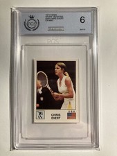 1974 Panini Sport Vedettes #209, Chris Evert, Rookie,  PGS 6