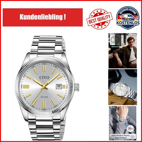 Civo herrenuhr edelstahl - herrenuhr,