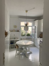 Esstisch - Holz Massiv / Weiß Lackiert / Rund