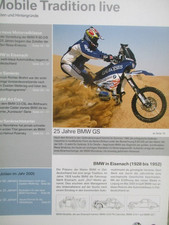 BMW Mobile Tradition live Fakten & Hintergründe 25 Jahre BMW GS +Aufkleber