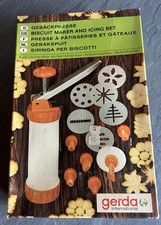 Gebäckpresse GERDA Orange 60/70er +Anleitung, OVP, Vintage