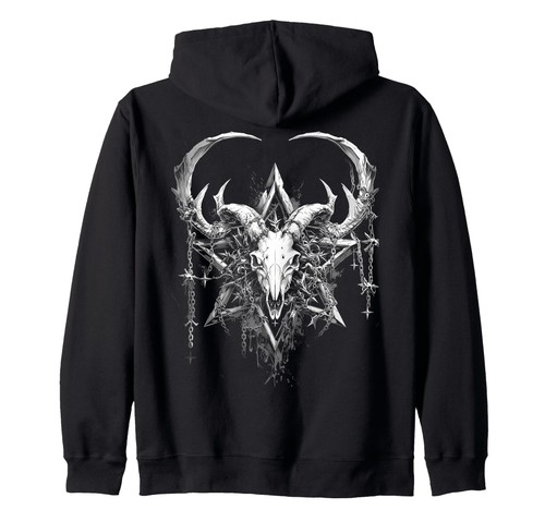Gothic kapuzenjacke baphomet - gothic,