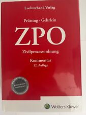 Top Zustand! Prütting/Gehrlein, ZPO Kommentar, 12. Auflage 2020