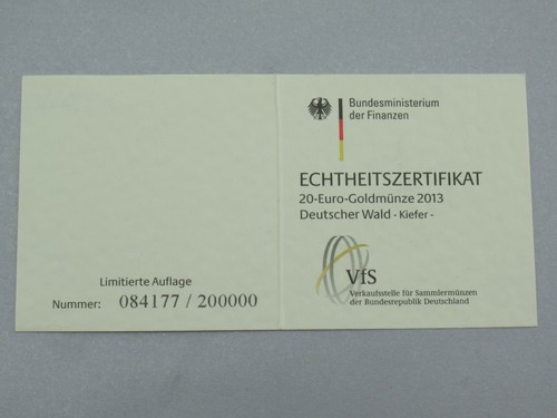 Euro goldmünze 2013 - 20,