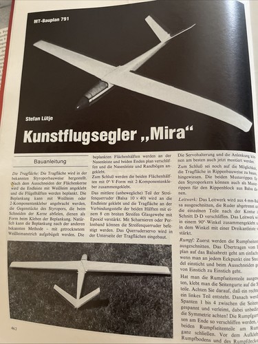 Bauplan für segelflugzeug - für,