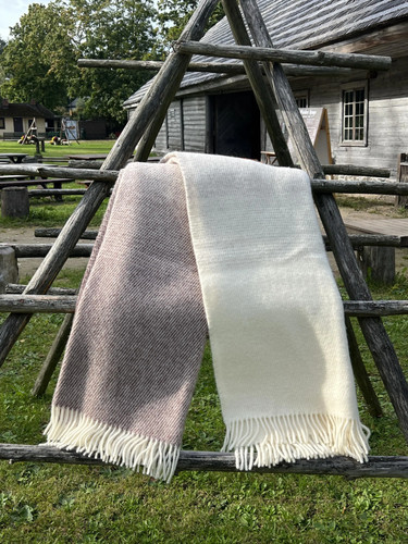 Klippan wolldecke taupe creme - klippan,