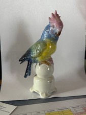 Porzellanfigur Kakadu Papagei  von N Dresden Antike 