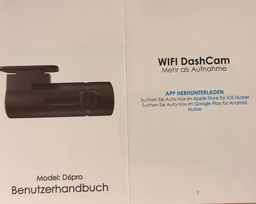 Wifi dash cam - d6, pro