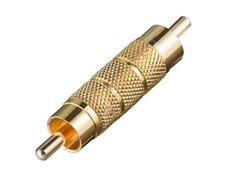 Audio-Verbinder Cinch-Stecker St/St vergoldet RCA Gender Changer Chinch gold