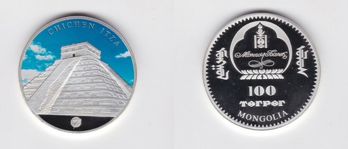100 tögrög silber - 100, münze