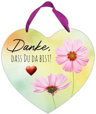 Herz-Blechschild Danke dass Du