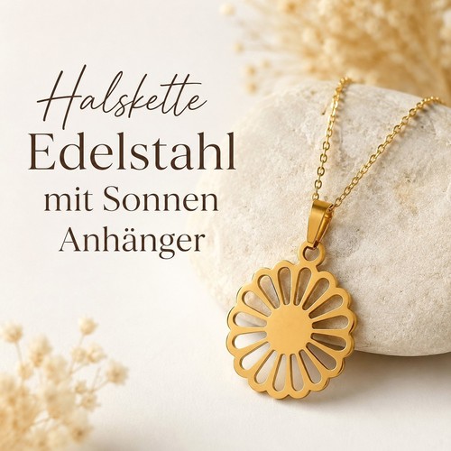 Sonnen anhänger halskette - sonnen,